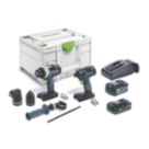 Festool TID 18-Set TPC 18/4 18V 2 x 4.0 / 5.0Ah Li-Ion Airstream Brushless Cordless Twin Pack