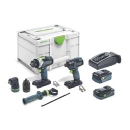 Festool TID 18-Set TPC 18/4 18V 2 x 4.0 / 5.0Ah Li-Ion Airstream Brushless Cordless Twin Pack