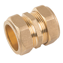 Midbrass  Brass Compression Equal Coupler 1/2" 2 Pack