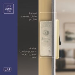 LAP  20A 3-Gang 2-Way Light Switch  Satin Brass with Black Inserts
