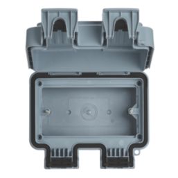 Contactum IP66 Weatherproof Outdoor 2-Gang Enclosure 174mm x 86mm x 155mm