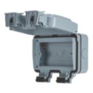Contactum IP66 Weatherproof Outdoor 2-Gang Enclosure 174mm x 86mm x 155mm
