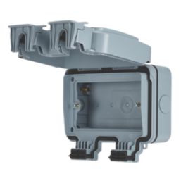 Contactum IP66 Weatherproof Outdoor 2-Gang Enclosure 174mm x 86mm x 155mm