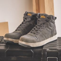Site Toth Size 7  Grey  Steel Toe Cap Safety Trainer Boots