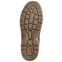 Apache AP715SM Size 10  Brown Water-Resistant Steel Toe Cap Safety Dealer Boots
