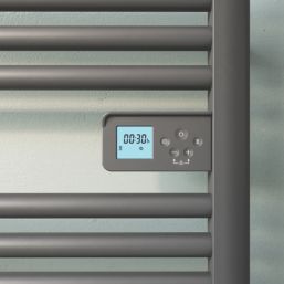 Flomasta 960mm x 540mm 1706BTU Black Flat Electric Towel Radiator