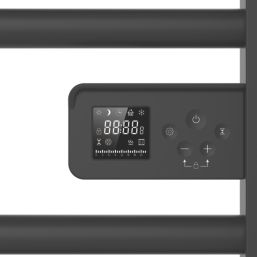 Flomasta 960mm x 540mm 1706BTU Black Flat Electric Towel Radiator