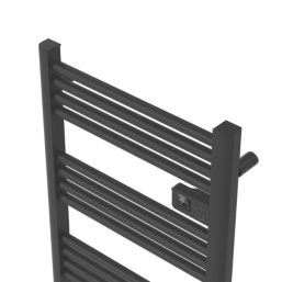 Flomasta 960mm x 540mm 1706BTU Black Flat Electric Towel Radiator