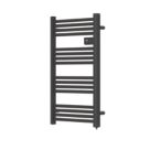 Flomasta 960mm x 540mm 1706BTU Black Flat Electric Towel Radiator