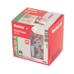 Fischer Duopower Wall Plugs 8mm x 40mm 100 Pack