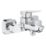 Grohe Dice Chrome 137mm Wall Mounted Single Control Manual Mixer Tap