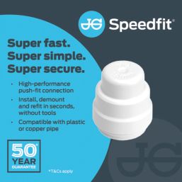 JG Speedfit  Plastic Push-Fit Stop Ends 10mm 10 Pack