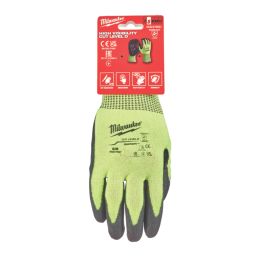 Milwaukee Hi-Vis Cut Level 4/D Gloves Fluorescent Yellow X Large