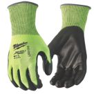 Milwaukee Hi-Vis Cut Level 4/D Gloves Fluorescent Yellow X Large