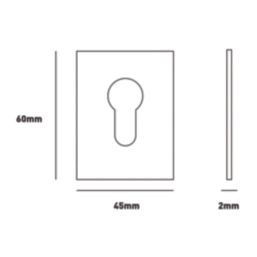 Eclipse  Euro Escutcheon (Single) Satin Stainless Steel 45mm