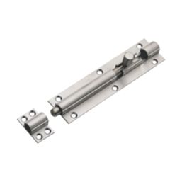 Straight Barrel Door Bolt Satin Chrome 152mm