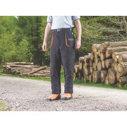 Oregon Yukon Type A Chainsaw Trousers Black/Orange 34-36" W 31" L