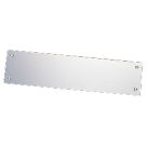 Essentials Smooth Finger Plate Satin Aluminium 75mm x 300mm x 1.2mm