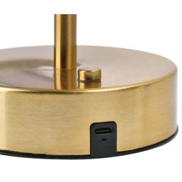 UME  Multi Colour Rechargeable LED Gold Wall Lights with Drum Shade 4.9W 200lm 2 Pack