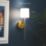 UME  Multi Colour Rechargeable LED Gold Wall Lights with Drum Shade 4.9W 200lm 2 Pack