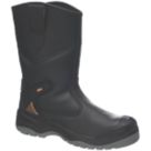 Site Hydroguard Size 8  Black Water-Resistant Steel Toe Cap Safety Rigger Boots