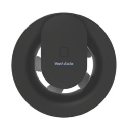 Vent-Axia Svara/496711 100mm (3.93") Axial Bathroom or Kitchen Intelligent Extractor Fan Matt Black 100-240V