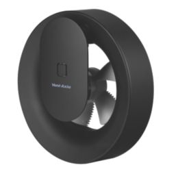 Vent-Axia Svara/496711 100mm (3.93") Axial Bathroom or Kitchen Intelligent Extractor Fan Matt Black 100-240V