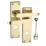 Smith & Locke  Fire Rated WC Door Handles Pair Polished Brass