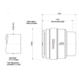 JG Speedfit  Plastic Push-Fit Stop Ends 22mm 2 Pack