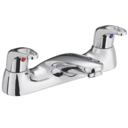 Bristan Cadet Chrome 80mm Deck Mounted Lever 2 Tap Holes Bath Mixer Tap