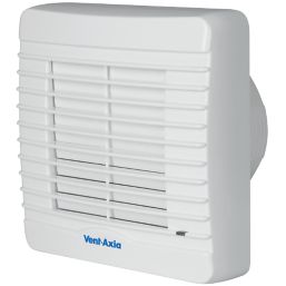 Vent-Axia 251510 100mm (4") Axial Bathroom Extractor Fan with Humidistat & Timer White 240V