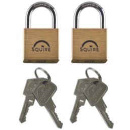 Squire LN4T Brass  All-Weather   Padlock 39.5mm 2 Pack