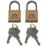Squire LN4T Brass  All-Weather   Padlock 39.5mm 2 Pack