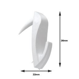 Cobra WallBiter Hammer-In Picture Hooks for Plasterboard & Wood White 4 Pack