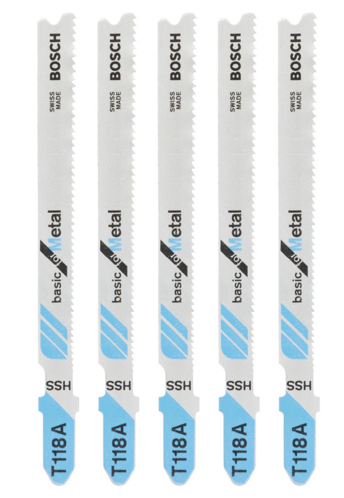 Bosch T118A Sheet Steel Jigsaw Blades 92mm 5 Pack Screwfix