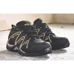 Site Mercury    Safety Trainers Black Size 10