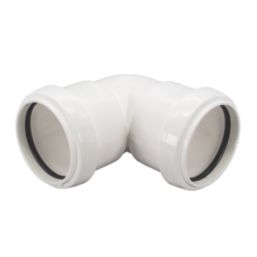 FloPlast Push-Fit Waste Knuckle Bend White 90° 40mm