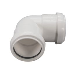 FloPlast Push-Fit Waste Knuckle Bend White 90° 40mm