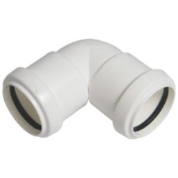 FloPlast Push-Fit Waste Knuckle Bend White 90° 40mm