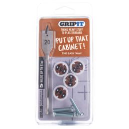 GripIt  Cabinet Plasterboard Fixings 20mm x 95mm 4 Pack