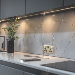 British General Nexus Metal 13A 2-Gang SP Switched Socket + 2.4A 22W 2-Outlet Type A & C USB Charger Antique Brass with Black Inserts