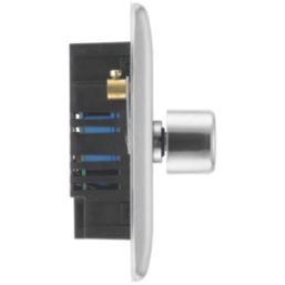 British General Nexus Metal 2-Gang 2-Way LED Dimmer Switch  Brushed Steel