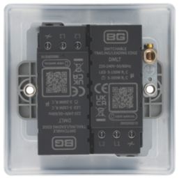 British General Nexus Metal 2-Gang 2-Way LED Dimmer Switch  Brushed Steel