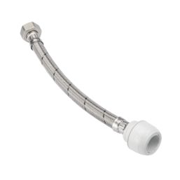 Hep2O Push-Fit Keyless Flexi Tap Connector 22mm x 3/4" x 300mm 2 Pack