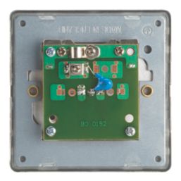 Contactum Lyric 1-Gang Isolated Female Coaxial TV Socket Brushed Brass with White Inserts