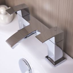 ETAL Kinlin Chrome 143mm Deck Mounted Lever 2 Tap Holes Bath Mixer Tap