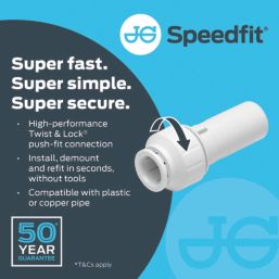 JG Speedfit  Plastic Push-Fit Stem Coupler F 15mm x M 22mm