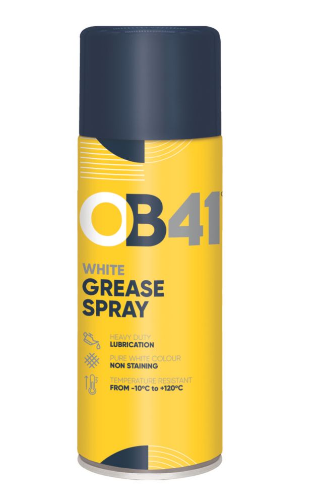 OB41 White Grease Spray 400ml Screwfix