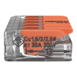 Wago 221-615 41A 5-Way Lever Connectors 15 Pack