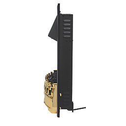 Glen Crofton Brass Switch Control Plug-In Electric Inset Fire 510mm x 165mm x 605mm